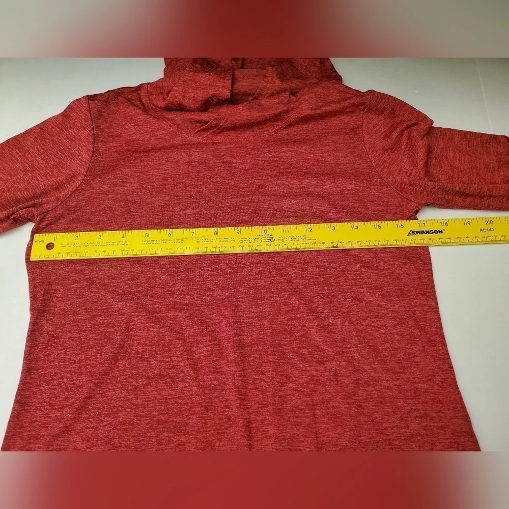 Nike red dri fit legend long sleeve hooded‎ training shirt top sz Small. I2